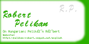 robert pelikan business card